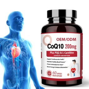 OEM /ODM CoQ10 Soft Capsules Healthy Blood Pressure Antioxidant Softgels Energy Booster for Adult Herbal Supplement