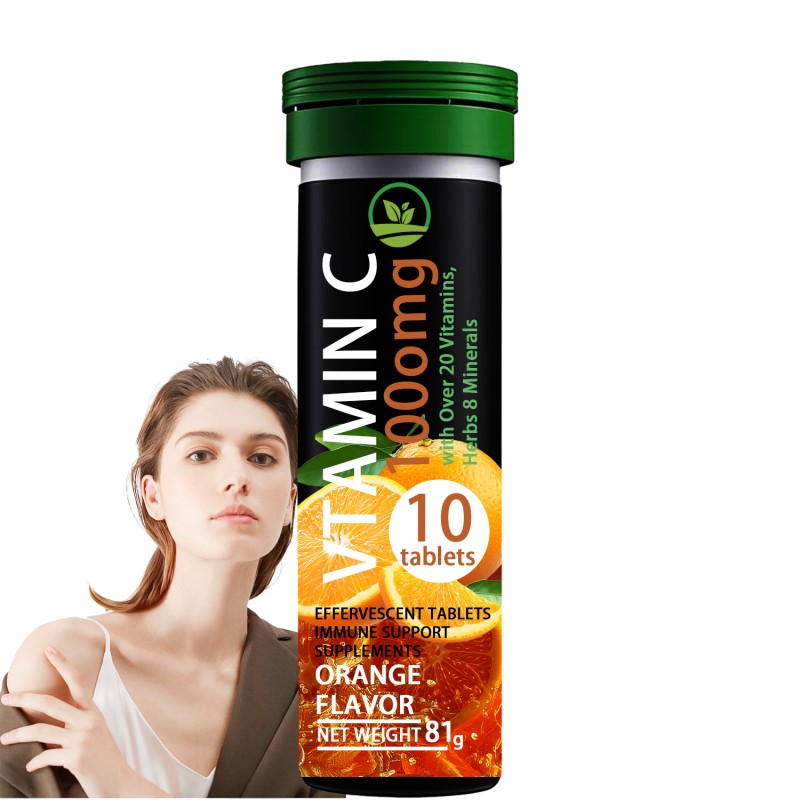 Private Label Vitamin C & Green Tea Extract Fat Burning Drink Effervescent Tablets  | OEM Detox Supplement for Belly Fat