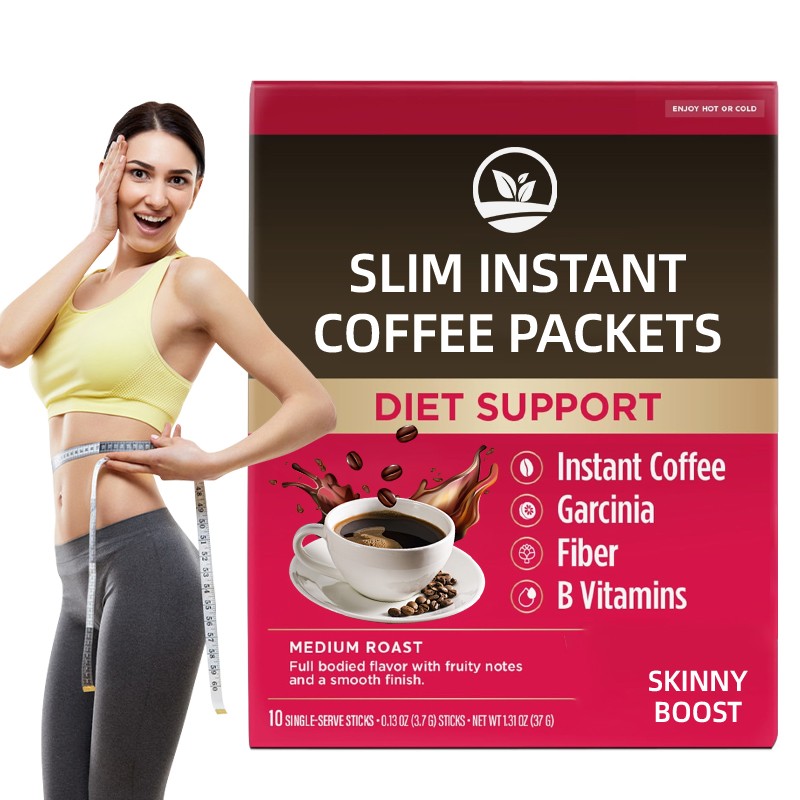 OEM Vegan Slim Instant Protein Coffee Powder Packing Stick Individual Garcinia Vitamins Diet Support Dietary Fiber Supplements