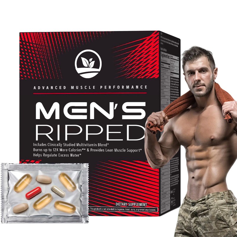 OEM Men's Ripped 4 - in - 1 Muscle Performance & Fat Burn Supplement Pack Wholesale Natural High-quality Male Capsules