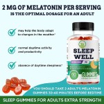 OEM Sleep Well Melatonin Gummies for Deep Sleep Support, Wake up Refreshed  Habit Forming Dietary Supplement