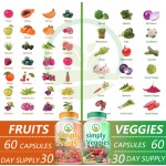 OEM Whole Food Superfood Capsules - 90 Fruit & 90 Veggie Blend, Rich in Natural Vitamins & Minerals