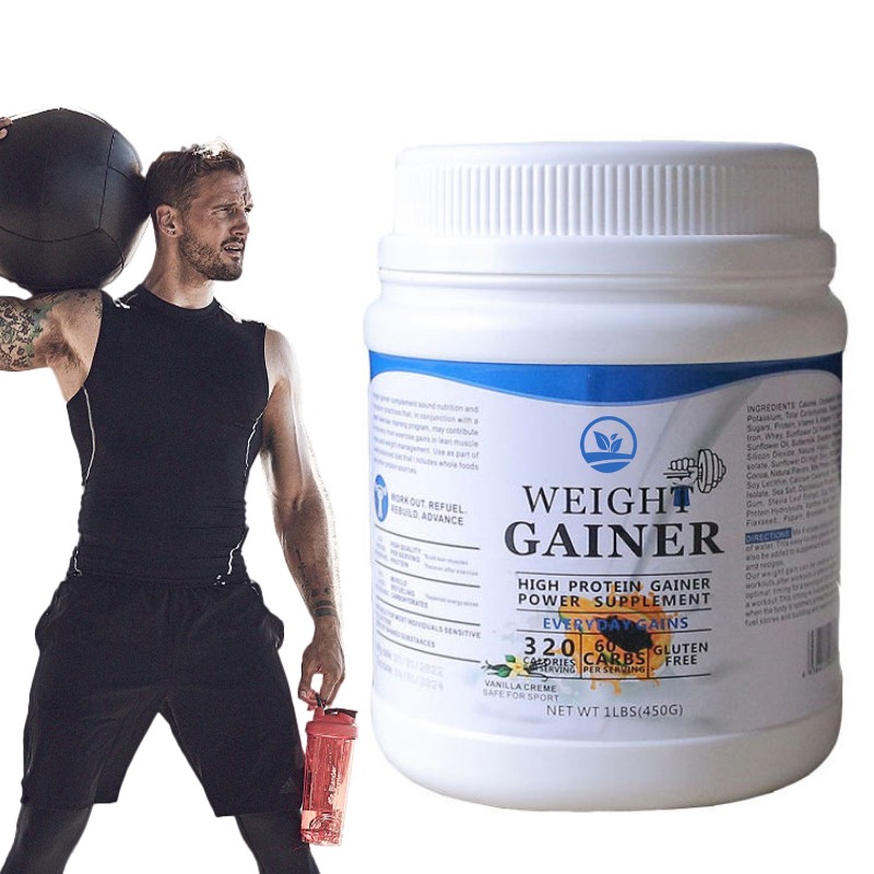 OEM Private Logo Weight Gainer Powder with High Protein Power Supplement for Men Fitness Muscle Energy Herbal Supplement