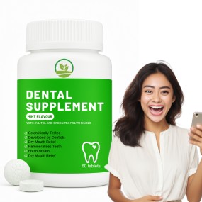 Manufacturer Personal Brand Dental Supplement Mint Tablets - Relieve Dry Mouth & Remineralize Teeth Mint Flavor Dental Tablets