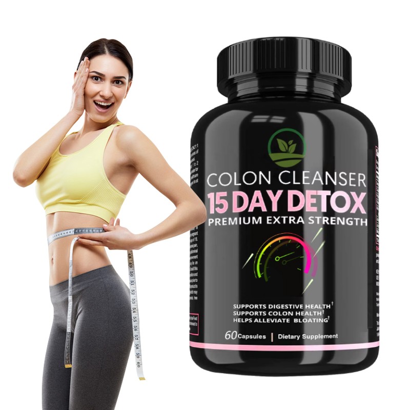OEM  Colon Cleanse 15 Day Detox Capsules for Gut Health and Fat Burning Supplement Improve Digestive Detox Gut and Colon Support