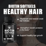 Private Label Biotin Softgels Capsules 10000mcg Organic Keratin Capsule for Hair Skin and Nails Vitamins Supplement