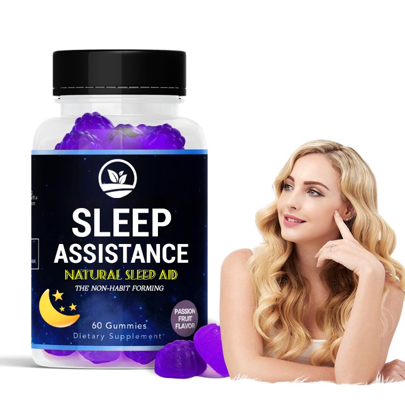 OEM High Quality Vegan Melatonin Gummies Sleep Gummies Promotes Relaxation for Aid Sleep for Adults Herbal Supplement