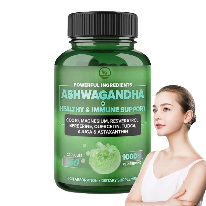 OEM New Arrival Ashwagandha Root Extract Capsules - Natural Anxiety & Sleep Support, Vegan Immune Digestive Support Capsules