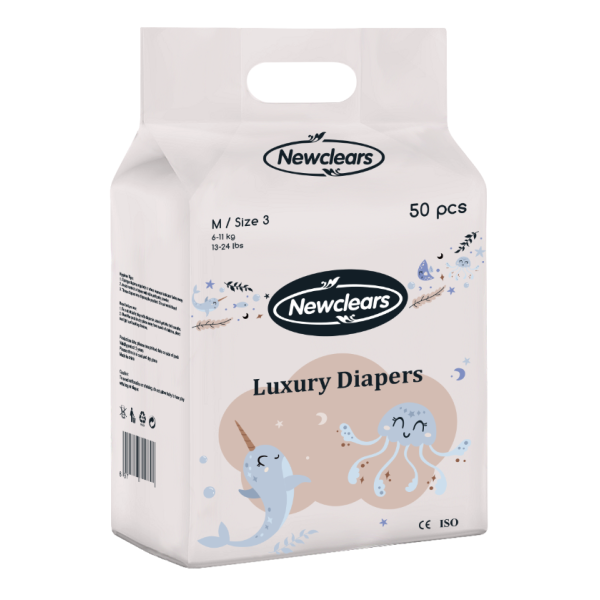 婴儿纸尿裤厂家 - 定制logo奢华洁净新生儿6-12个月