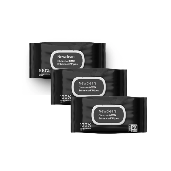 清洁湿巾厂家 - 竹炭多用途日常手部清洁成人用