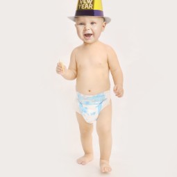 婴儿纸尿裤工厂 - 设计印花5码有机棉裤