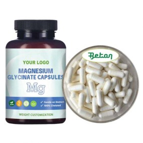Beton Supply 4-in-1 Complex Capsules Pure Bulk Food Grade Glycine Magnesium 400mg 500mg Halal Powder Supplement for Adults