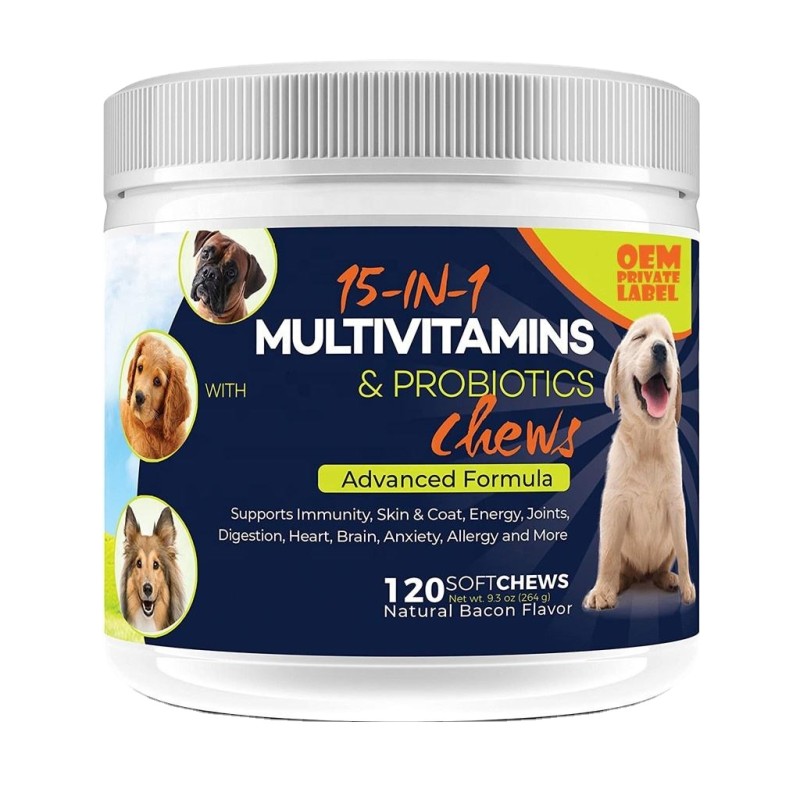 OEM Advanced Formula Multi-Vitamin Soft Chews for Dogs 120 Count Health Support Supplement