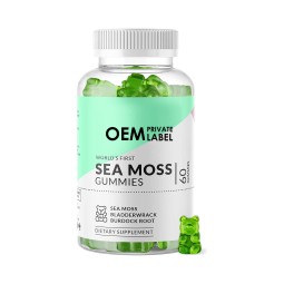Private Label Good Quality Healthcare Supplement Seamoss Gummies Vegan Sea Moss Vitamin Gummies