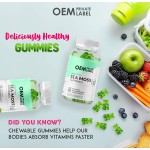 Private Label Vegan Healthcare 60 Counts Sea Moss Gummies Strawberry Elderberry Seamoss Gummies