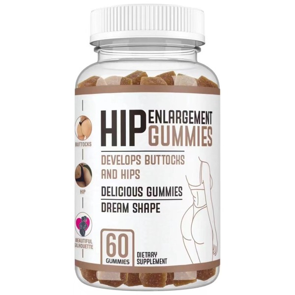 Private Label Herbal Hip Enhancement Gummies Antioxidant Supplements for Adult Beauty Buttock Hip Enlargement