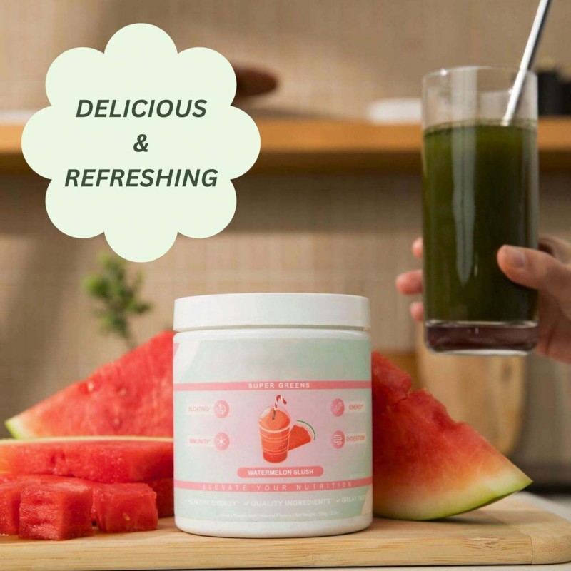 Private Label Super Green Vegan Organic Energy Immune Digestion Supplement Superfood Powder With Spirulina Chlorella Probiotics