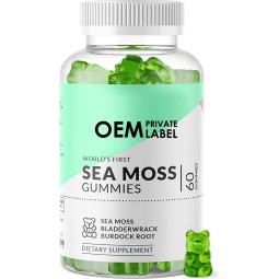 Private Label Organic Sea Moss Gummies Super Green Vitamin Elderberry Gummies for Adults