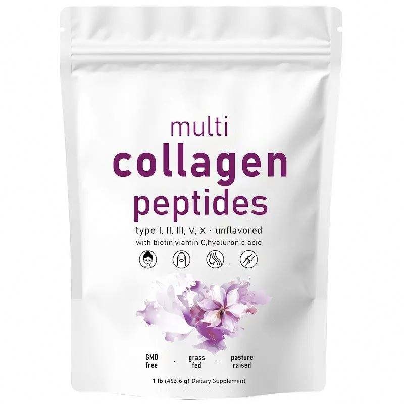 Micro Ingredients Collagen Protein Powder Multi-Type IIIIVX with Biotin for Adults in Capsule Dosage