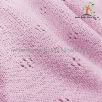 婴儿针织毯工厂 - 棉孔眼设计舒适轻量新生