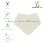 方巾围兜供应商 - 棉皱褶纱布柔软可洗可定制