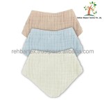 方巾围兜供应商 - 棉皱褶纱布柔软可洗可定制