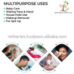 布湿巾供应商 - 奢华棉超柔软可持续多用途