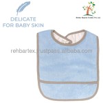 婴儿围兜工厂 - 针织毛圈可调透气PUL背面