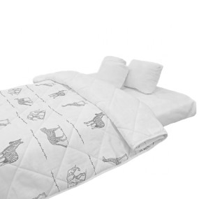 Quilt Cover Manufacturer - Cotton Muslin White Printed Customizable