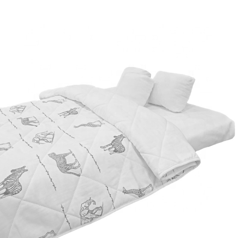 Quilt Cover Manufacturer - Cotton Muslin White Printed Customizable