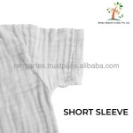 婴儿服装套装生产商 - 棉纱布夏季休闲上衣短裤