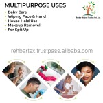 Cloth Wipes Manufacturer - Luxury Cotton Extra Soft Sustainable Multi Use