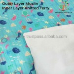 连帽斗篷工厂 - 棉纱布针织毛圈超柔软