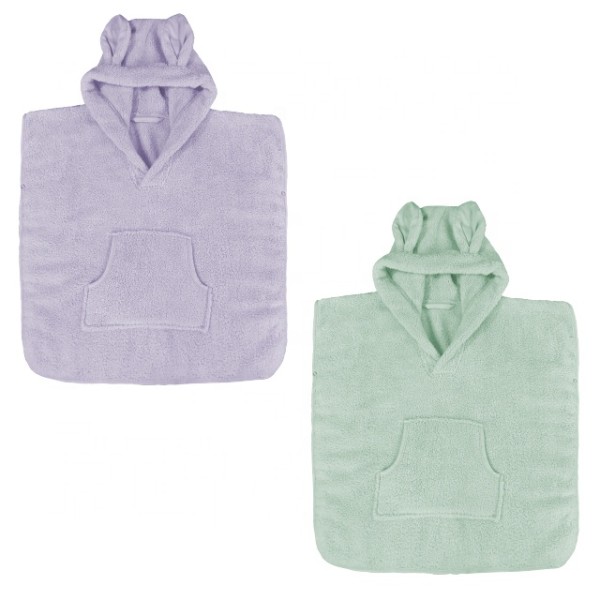 Hooded Poncho Manufacturer - Cotton Terry Bamboo Extra Soft Multiple Colors