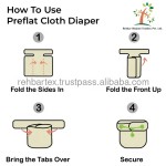 折叠尿布生产商 - 棉柔软可洗可调定制颜色