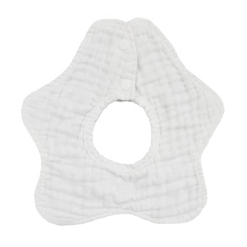 纱布围兜供应商 - 棉可调进食流口水磨牙