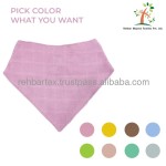 婴儿围兜供应商 - 棉可调透气方巾可重复使用