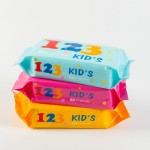 婴儿湿巾厂家 - 123品牌80片婴儿清洁湿巾带证书