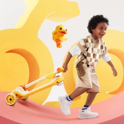 Kick Scooter Manufacturer - Girls Foot Kick 3 in 1 3 Wheel Swing Ride with LED Light