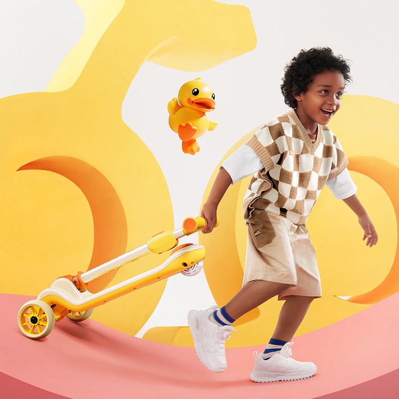 Kick Scooter Manufacturer - Girls Foot Kick 3 in 1 3 Wheel Swing Ride with LED Light