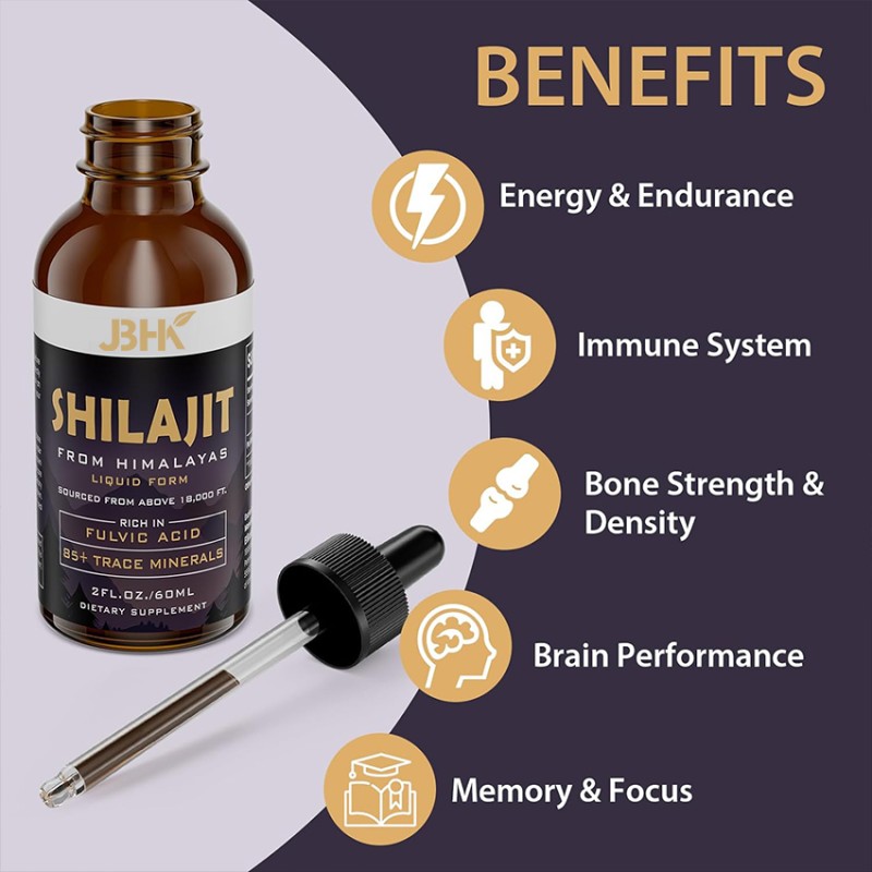 OEM/ODM Himalayan Shilajit Supplements Drops Oral Liquid with Minerals Fulvic Acid Magnesium Zinc for Adults and Teenagers