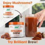 Private Label Organic Reishi and Mane Mushroom Capsules Vegan Immune System Booster Nootropic Brain Supplement