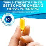 Halal Kosher 1000Mg Fish Oil Capsules Health Care Supplies for Adults and Children 3 Softgels Bulk Natural Bounty