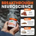 Private Label Organic Reishi and Mane Mushroom Capsules Vegan Immune System Booster Nootropic Brain Supplement