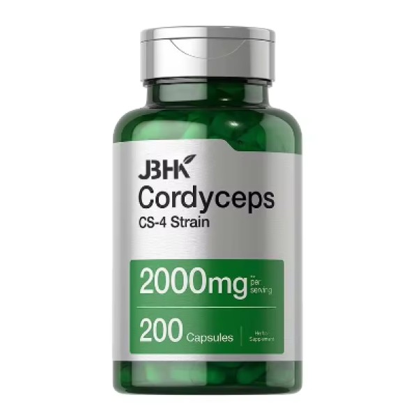 Private Label Vegan Energy & Immune Support Pills Adult Supplement with Cordyceps Mushroom Capsules for Beauty