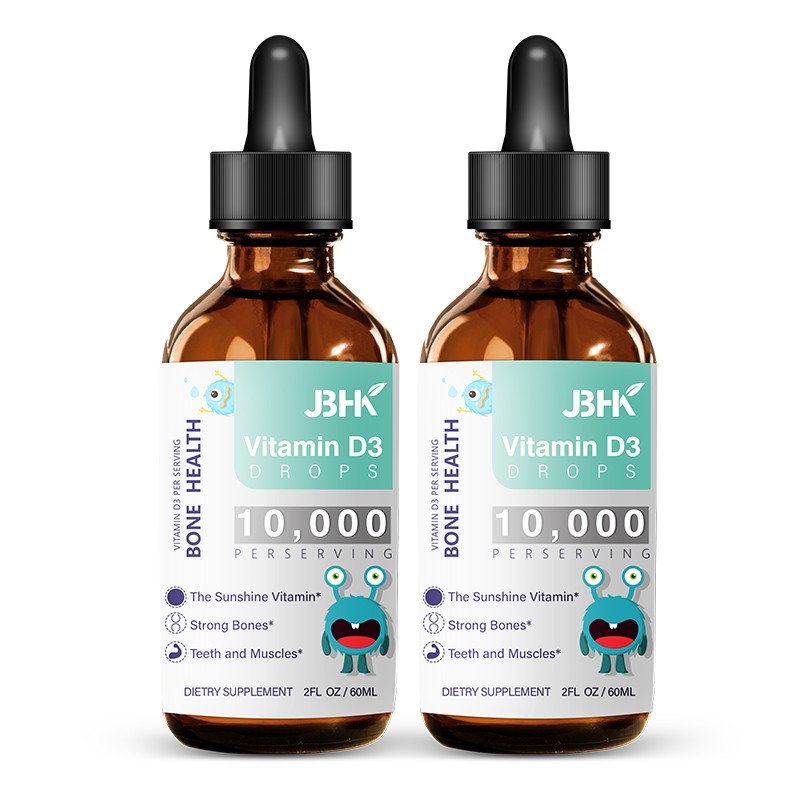 Private Label Custom Logo Collagen Capsules Skin Whitening Drops Vitamin D3 + K2 Beauty Products for Adults & Pregnant Women