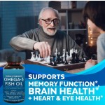 Halal Kosher 1000Mg Fish Oil Capsules Health Care Supplies for Adults and Children 3 Softgels Bulk Natural Bounty