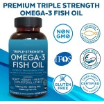 Halal Kosher 1000Mg Fish Oil Capsules Health Care Supplies for Adults and Children 3 Softgels Bulk Natural Bounty
