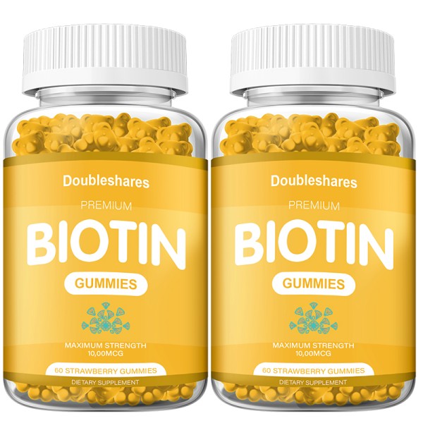 OEM/ODM Organic Collagen Biotin Gummies Skin Whitening Vitamins Jelly Candy Natural Hair Care Beauty Products in Bottle Packing