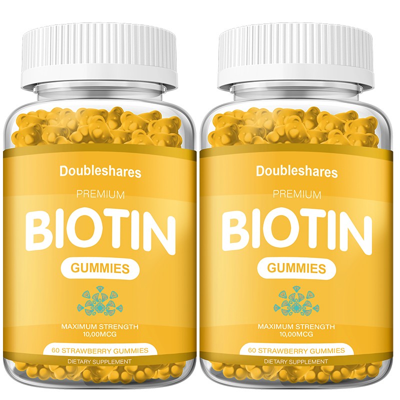 OEM/ODM Organic Collagen Biotin Gummies Skin Whitening Vitamins Jelly Candy Natural Hair Care Beauty Products in Bottle Packing